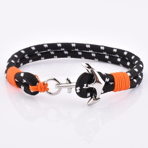 Braccialetto di <span class=keywords><strong>cuoio</strong></span> dell'ancora di fascino all'ingrosso dei monili degli uomini dei braccialetti d'<span class=keywords><strong>argento</strong></span> dell'annata - Product Image 6