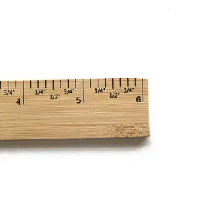 School Rulers Hot Sale 6 Inch Student Bamboo Rulers School Office Measuring Ruler