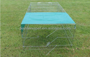 katlanabilir ön kapı kasaları metal tel tavşan yetiştiriciliği kafesi kapaklı - Product Image 3