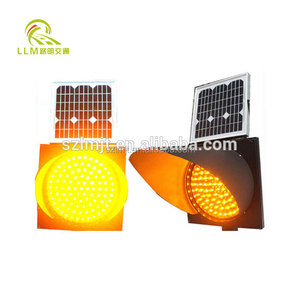Nuevo diseño de alta visibilidad 300mm <span class=keywords><strong>amarillo</strong></span> <span class=keywords><strong>intermitente</strong></span> luz de advertencia de tráfico solar - Product Image 3