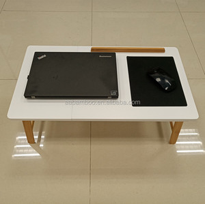 White <strong>Bamboo</strong> Wooden Multifunctional Adjustable Portable Foldable Laptop <strong>Table</strong> - Product Image 3