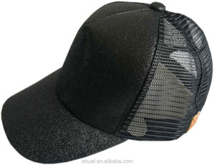 Moda <span class=keywords><strong>multi</strong></span> colori 5 pannelli disordinato panino alto regolabile glitter coda di cavallo camionista bling mesh cap - Product Image 4