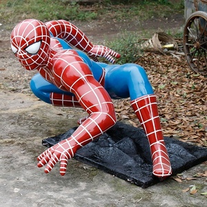 Decoración Interior y Exterior, Estatua de <span class=keywords><strong>Spiderman</strong></span> de Fibra de Vidrio de Tamaño Real, Personaje de Película - Product Image 1