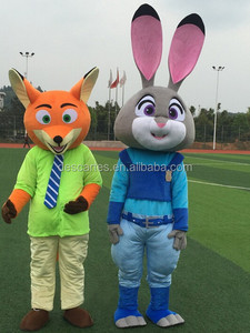 Disfraz <span class=keywords><strong>de</strong></span> Mascota <span class=keywords><strong>de</strong></span> la Película Zootopia, Nick Fox y Judy Bunny, para Adultos - Product Image 4