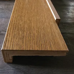 Plancher de sol en bois de chêne français, laque UV, accessoire étanche pour escaliers, vente en gros