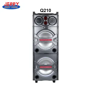JERRY POWER Double 10 zoll Trolley Speaker With Shining Lights Trolley Battery Speaker