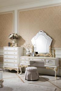 Coiffeuse élégante de style français antique en bois massif avec miroir pour chambre de princesse Meubles BF08-B10001 - Product Image 2