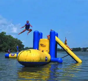 वयस्क के लिए विशाल झील inflatable पानी बूँद टॉवर