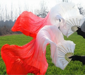 Ventaglio in Seta 100% per Danza <span class=keywords><strong>del</strong></span> <span class=keywords><strong>Ventre</strong></span>, Destro o Sinistro, Abbigliamento per Esibizioni - Product Image 6