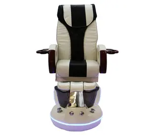 Çok fonksiyonlu ayak masajı Spa Pipeless pedikür sandalyesi lüks manikür ve pedikür sandalyesi fiberglas bir yıl CE/ETL ahşap