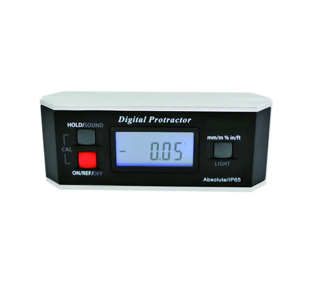 Digital Angle Finder Carpentry Inclinometer IP67 with Magnetic V-Groove Base For Masonry and Construction