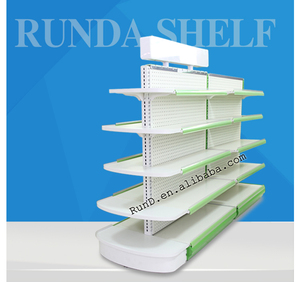 Siêu thị nửa vòng Gondola Kệ Kim Loại hiển thị đứng sử dụng Canister lưu trữ vật liệu thép lưu trữ trực tiếp carton sử dụng hiển thị - Product Image 6