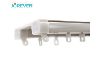 Cortina de plástico de <span class=keywords><strong>PVC</strong></span>, riel de doble vía para accesorios de cortina, gran oferta - Product Image 3