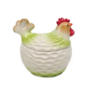 Recipiente Popular en forma de pollo, soporte para huevos de gallina de cerámica de Pascua