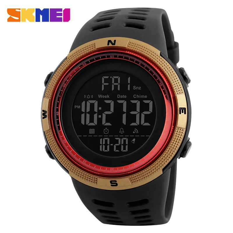Skmei 1251 china own brand watch men digital sport outdoor multifunction wristwatch digital stop watch