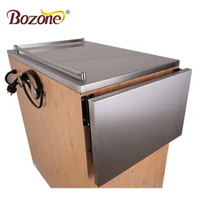 BW-01 Hotel Perjamuan Peralatan Stainless Steel Holding Kabinet Kaca Insulated Food Warmer Cabinet Tampilan Keranjang