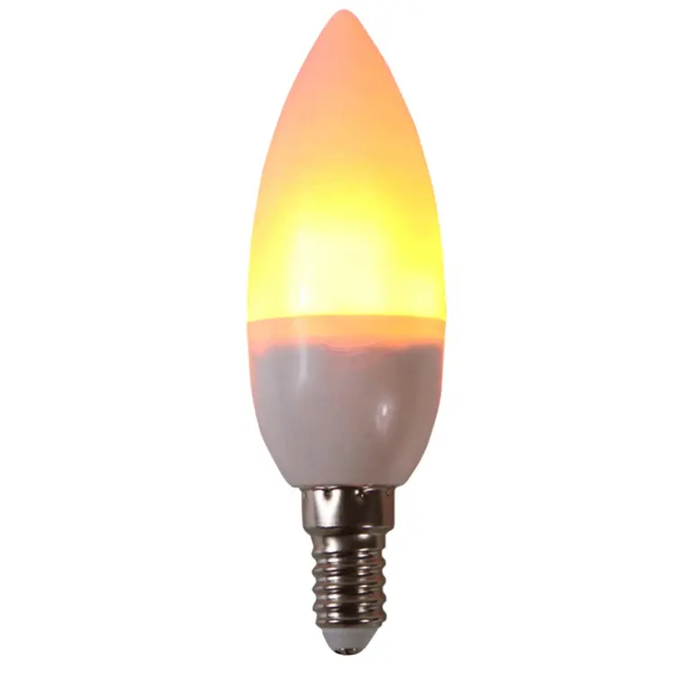 Hight Quality LED Flame Effect Candle Light Bulb E12 Flickering Flame Lamp LED Beads Simulated Decorative Lighting
