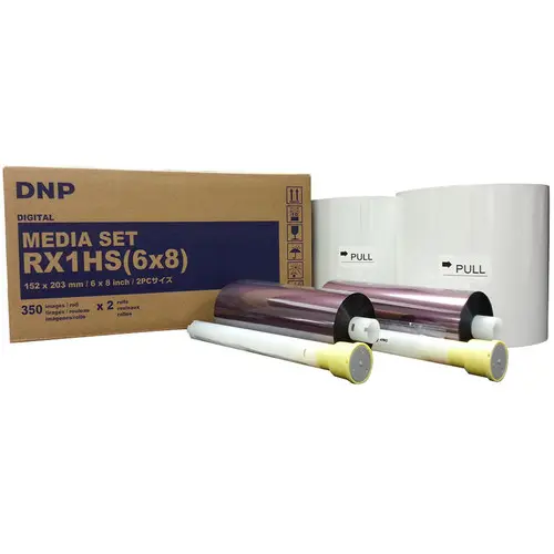 High Quality Media Set Photo Roll Paper 4 x 6" for DS-RX1HS & RX1 Printers (2 Rolls)