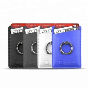 Bâton fermement adhésif couverture arrière porte-carte de crédit pochette <span class=keywords><strong>portefeuille</strong></span> de poche <span class=keywords><strong>pour</strong></span> téléphones portables avec anneau - Product Image 2