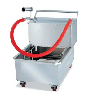 Stainless steel KFC Cooking Oil Filter Cart With Oil Filter Machine /fryer oil filter machine