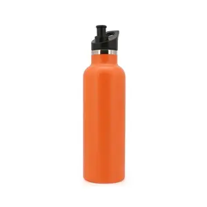 Powder Coated Double Wall Sports High Grade Vacuum Insulated Water Bottle With Flip Cap