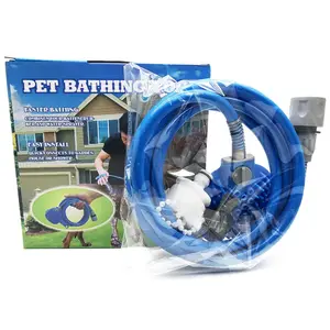 חיות מחמד כלב מקלחת מרסס אמבטיה מברשת נקי עיסוי להסיר שיער חיות מחמד רחצה כלי