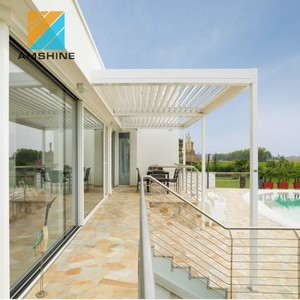 Moderno impermeable pérgola cubiertas parasol con luces - Product Image 4