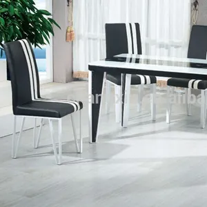 最も人気のある新しいスタイルの白いガラス製ダイニングテーブル