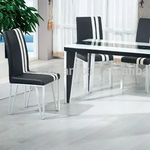 Mesa de comedor de cristal blanco nuevo estilo más popular