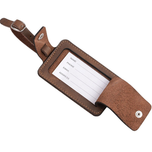 Etichette per bagagli alla rinfusa con Logo personalizzato all'ingrosso con etichetta per valigia con cinturino in vera pelle - Product Image 2