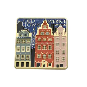 Souvenir Beautiful Sweden Ref Magnet Gift Custom Building Metal Viking Souvenir magnete per frigorifero svedese