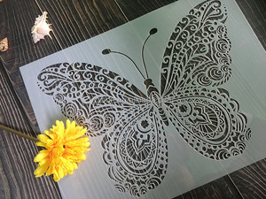 ที่กำหนดเอง <span class=keywords><strong>Elephant</strong></span> Wall Decor Stencil - Mandala ช้างลายฉลุเลเซอร์ตัดภาพวาด Stencil สำหรับ - Product Image 3