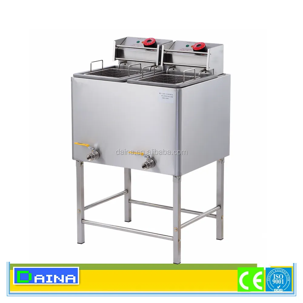 Stainless Steel Smokeless Gas Oil-water separation Deep Fryer on Hot Sale