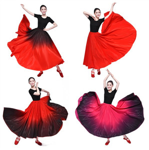 Nouvelle Arrivée Vente Chaude Jupes de Danse Orientale à Volants Style <span class=keywords><strong>Flamenco</strong></span> Jupes de Danse Orientale à Grand Cercle <span class=keywords><strong>Robe</strong></span> Flamingo - Product Image 6
