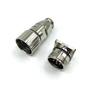 M23 16 pin male cable connector with solder type