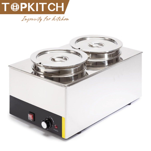 Bain-marie électrique en acier inoxydable, chauffe-plats et buffet, table à vapeur, double <span class=keywords><strong>section</strong></span> avec 2 bacs ronds, casseroles, poêles pour - Product Image 4