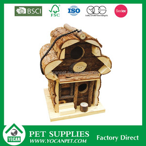 Meilleur Rustique À L'extérieur Naturel Bois Des Maisons D'oiseaux Décoratifs Conception Pour Vente - Product Image 4