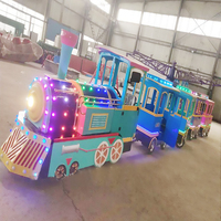Manèges pour enfants de fête foraine, train touristique électrique sans rails pour enfants