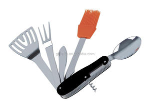 Couteau multifonction de Camping, accessoires de Barbecue, pliable Kit d'<span class=keywords><strong>outils</strong></span> détachables 5 en 1 BBQ - Product Image 3