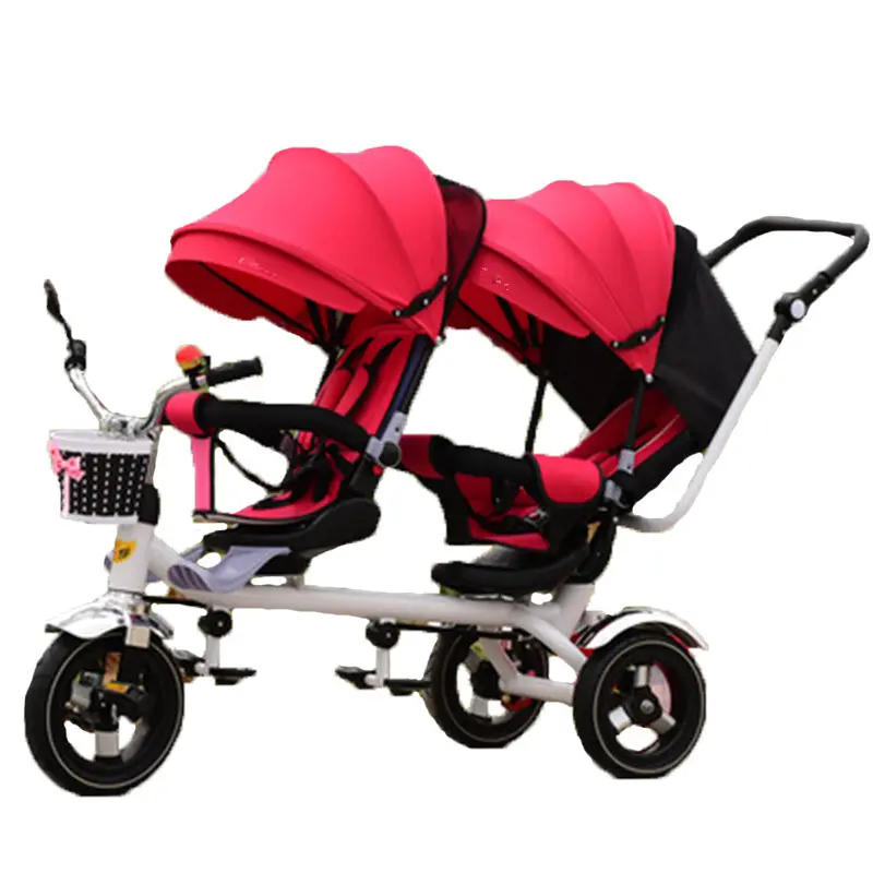 La migliore Vendita del bambino passeggino triciclo per bambini doppia sede triciclo per i gemelli