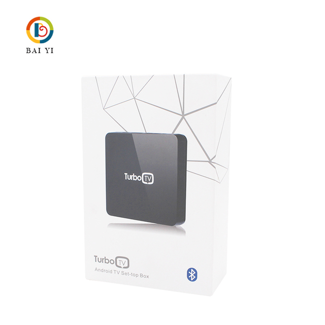 High Quality TV Set-Top Electronics Gift Box UV Coating Matt Lamination Embossing Sponge Lined Packaging Consumer Electronics