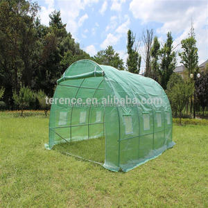 Style moderne en aluminium vert maison orangerie véranda légumes serre avec gouttière - Product Image 1