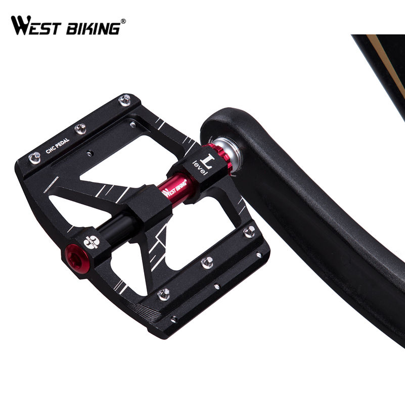 WEST BIKING Cycling Pedals Road Bicycle Pedals Aluminum Alloy Platform  Sealed Bearing Ultralight Mountain Custom Bike Pedals