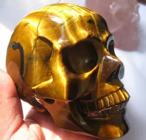 Amazing tiger eye carved crystal skeleton