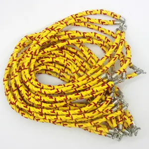 Softball Headband Set - Leather Seamed Headbands Yellow with Red Stitching, Softball Post Earrings, Softball Titanium Necklace