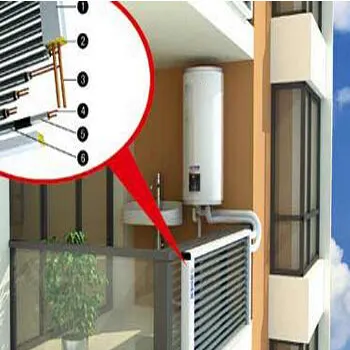 Mejor Precio balcón colgado con camisa esmalte de porcelana balcón tanque presurizado calentador de agua solar