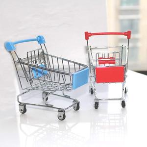Version améliorée, chariot de courses miniature au <span class=keywords><strong>design</strong></span> personnalisé, support en <span class=keywords><strong>métal</strong></span> chromé, panier <span class=keywords><strong>à</strong></span> fruits cadeau - Product Image 6