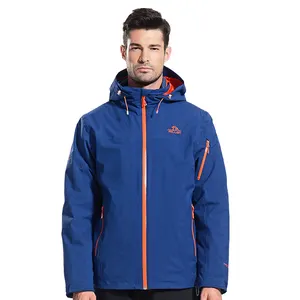 Ветровка с логотипом на заказ, зимняя спортивная куртка, Мужская модная Водонепроницаемая горная дождевая куртка с капюшоном