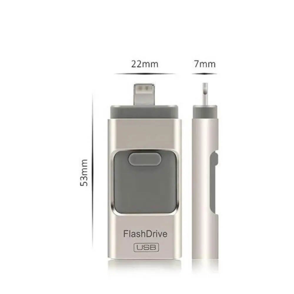 โลโก้ที่กําหนดเอง 32G 64G 128G 256G 512G USB แฟลชไดรฟ์แบบพกพา Pendrive 3 ใน 1 Otg USB แฟลชไดรฟ์ 8 GB 16 GB สําหรับโทรศัพท์