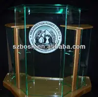 Wing Style Colored Acrylic Glass Lectern